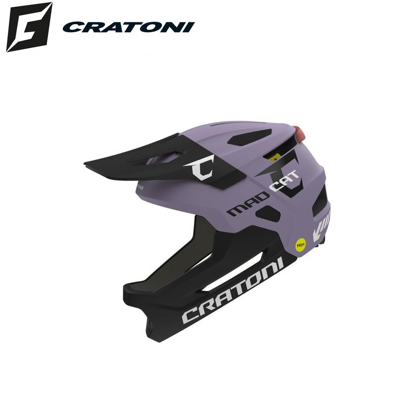 CRATONI クラトーニ MAD CAT MIPS Purple-Black Matt S-M(49-56cm) キッズヘルメット画像
