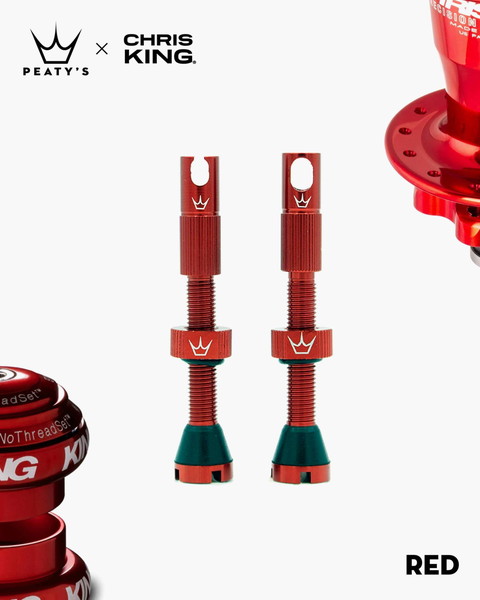 Peatys ピーティーズ Tubeless Valves Red 60mm