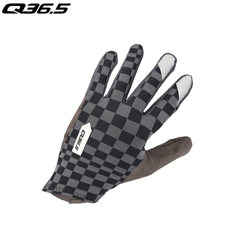 Q36.5 Hybrid Gloves Check Grey Mサイズ サイクリンググローブ