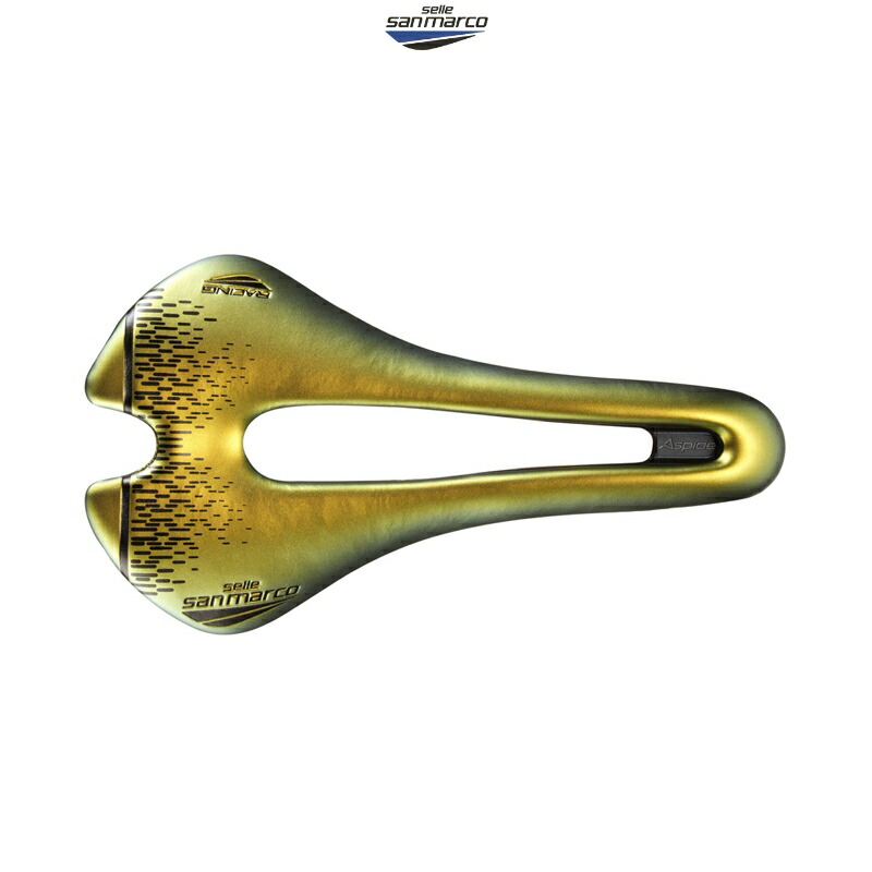アスピデショート レーシング イリディセントゴールド SELLE SAN MARCO セラ サンマルコ ASPIDE Short Open-Fit Racing Wide Iridescent Gold