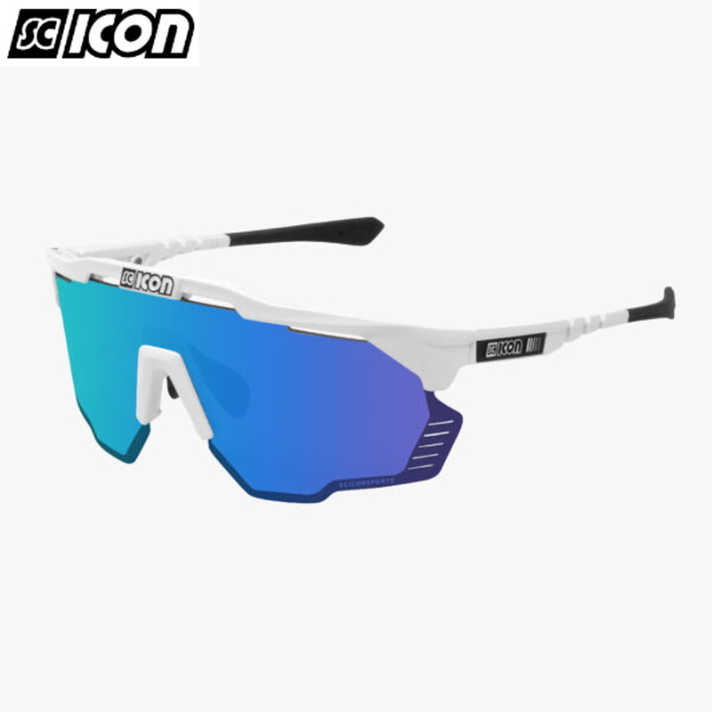 SCICON SPORTS シーコン AEROSHADE KUNKEN エアロシェード クンケン WHITE GLOSS/Multimirror Blue｜サイクリック店