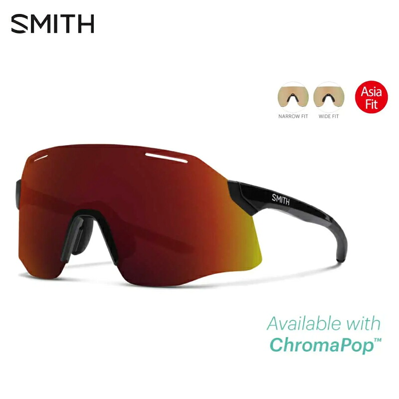 SMITH スミス Pivlock Vert Asia Fit | FRAME:Black | LENS:CP-Red Mirror & Clear サングラス