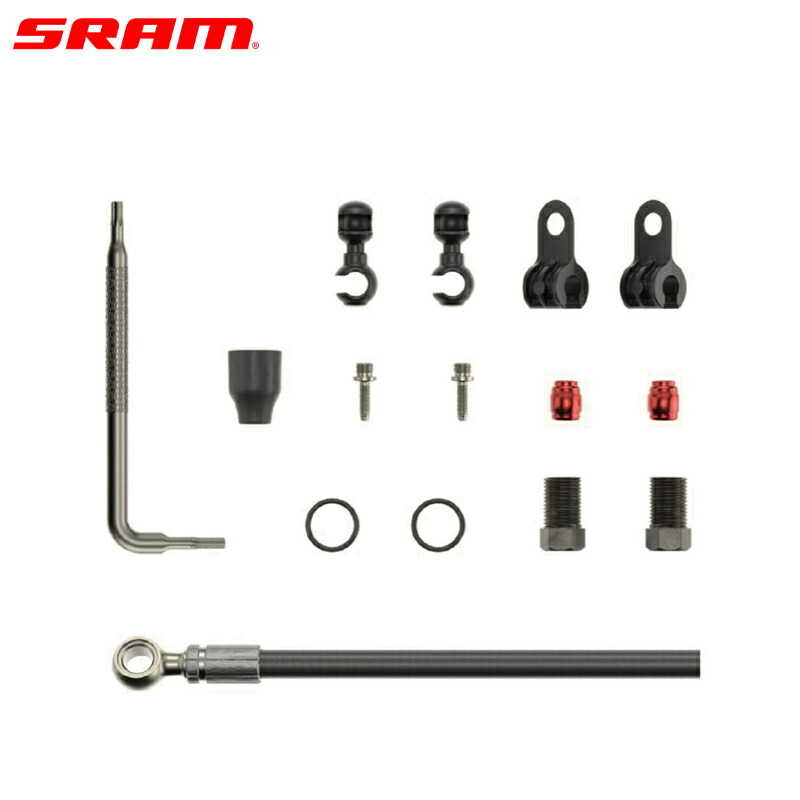 SRAM ゲットー Hydraulic Hose Kit Silver Banjo  うち切り部分品