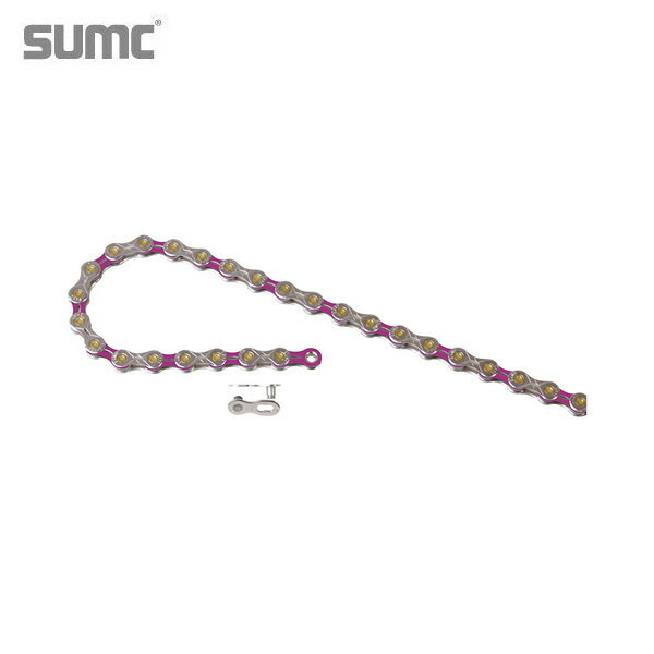 SUMC エスユーエムシー 11速チェーン SX11SL (シルバー/ピンク)