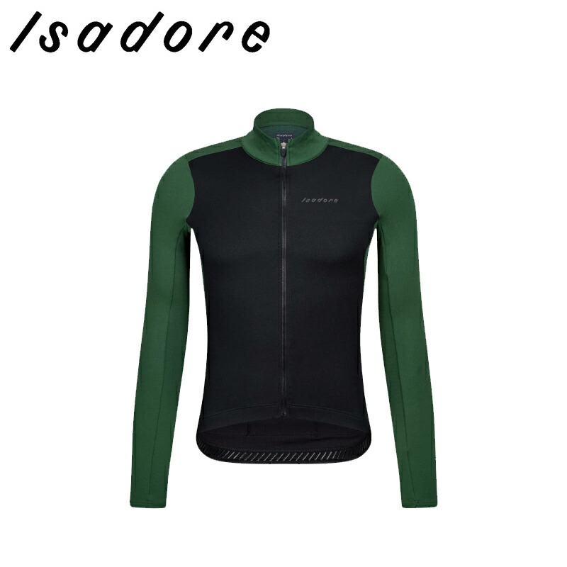 【現品特価】 Isadore イザドア Patchwork Thermal Long Sleeve Jersey ANTHRACITE Lサイズ