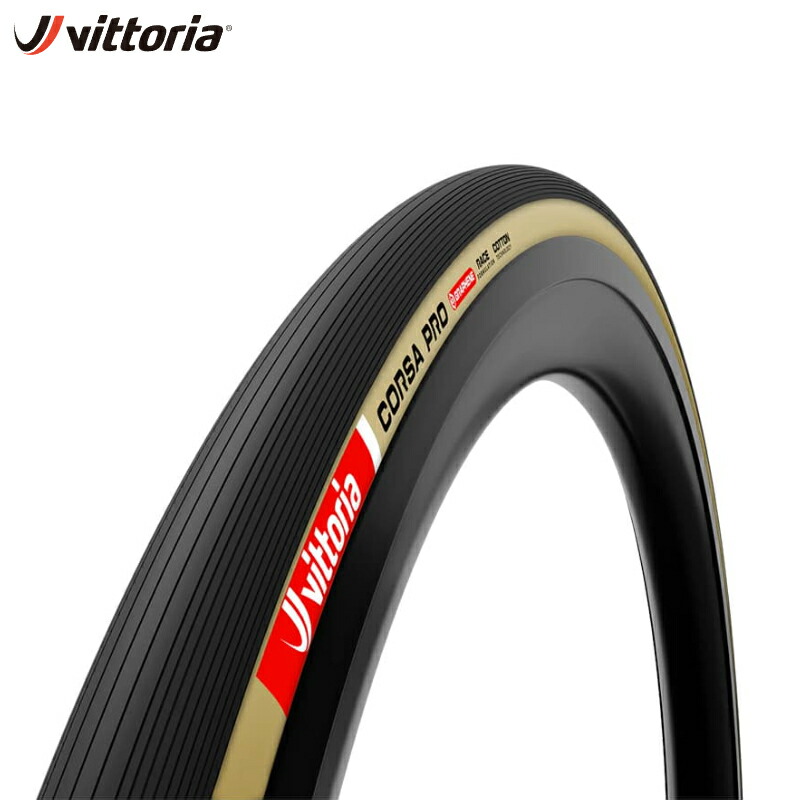 Vittoria ヴィットリア Corsa Pro Tube Type (クリンチャー) Black/Para ロードタイヤ