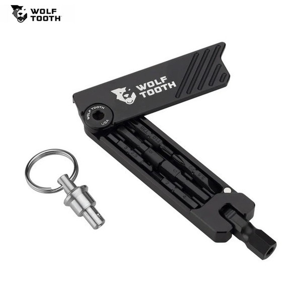 WolfTooth ウルフトゥース 6-Bit Hex Wrench Multi-Tool with Keyring Black Bolt  マルチ物の具