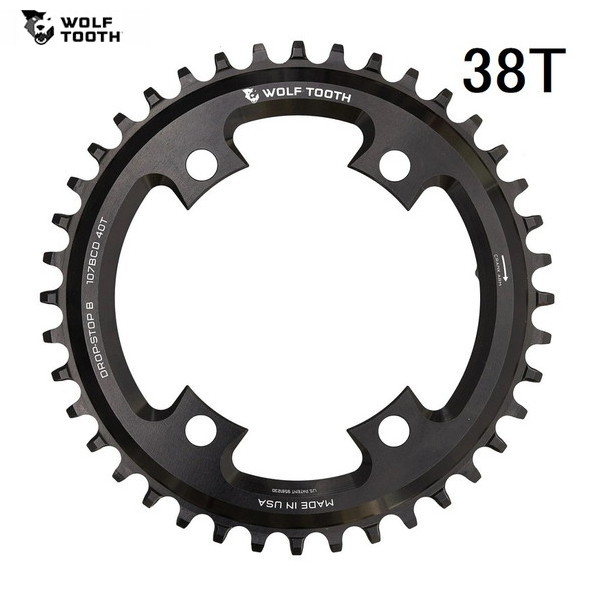 WolfTooth ウルフトゥース 107 BCD Chainring for SRAM 38T  チェーン店輪っか チェーンリング-自転車用パーツ