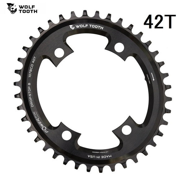 WolfTooth ウルフトゥース Elliptical 107 BCD Chainring for SRAM 42T チェーンリング