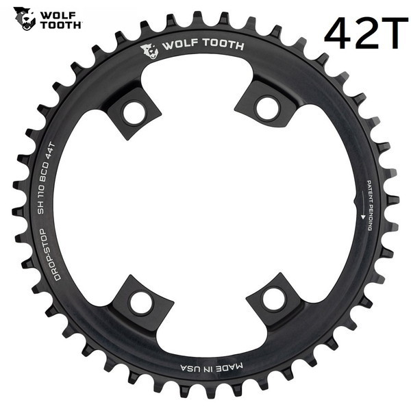 WolfTooth ウルフトゥース 110 BCD Chainring For Shimano 4 Bolt - 110 x 42T スポーツ・アウトドア-自転車用パーツ-チェーンリング