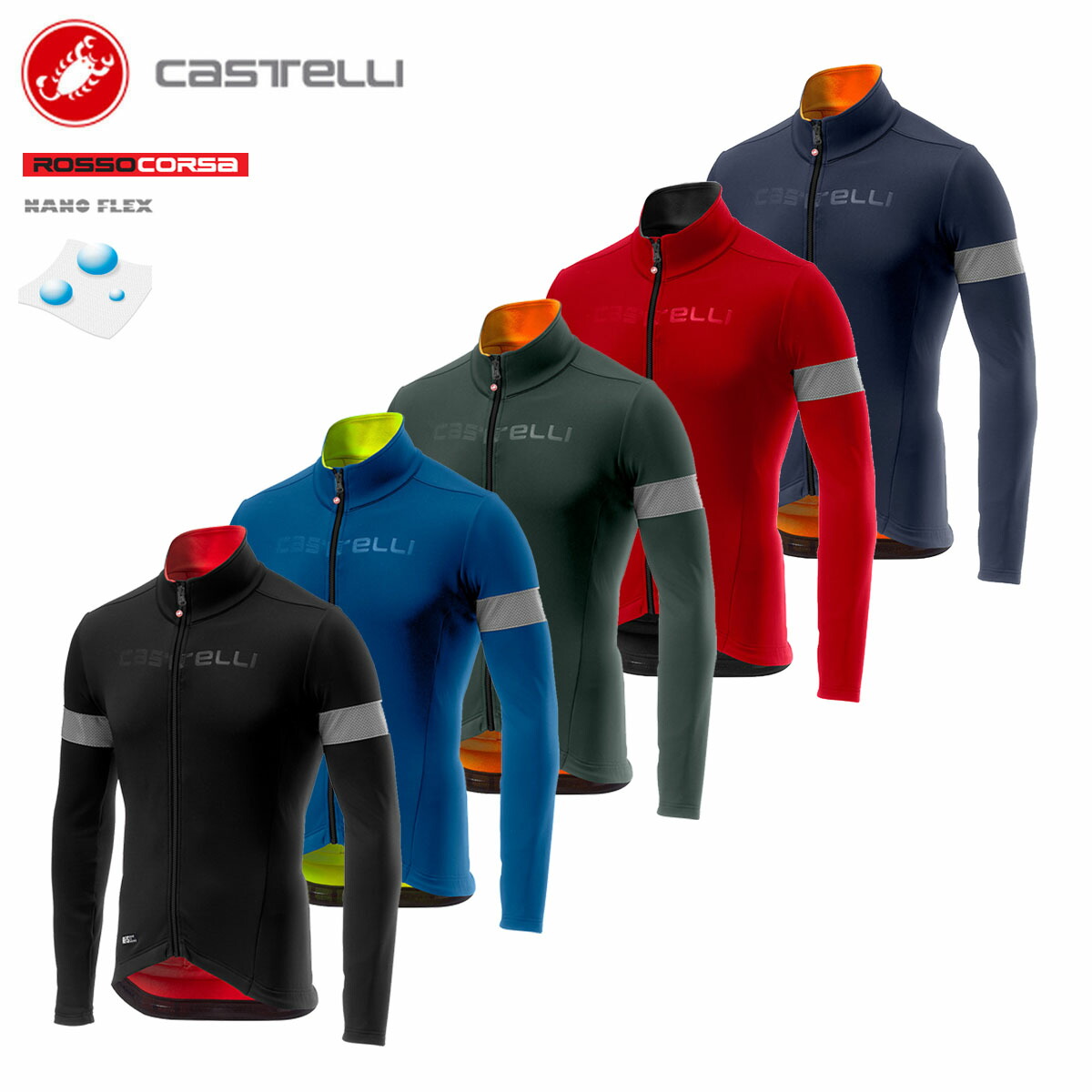 大感謝祭 CASTELLI 18510 NELMEZZO ROS JERSEY カステリ ネルメッツォ 長袖ジャージ サイクル 自転車 【予約販売】本