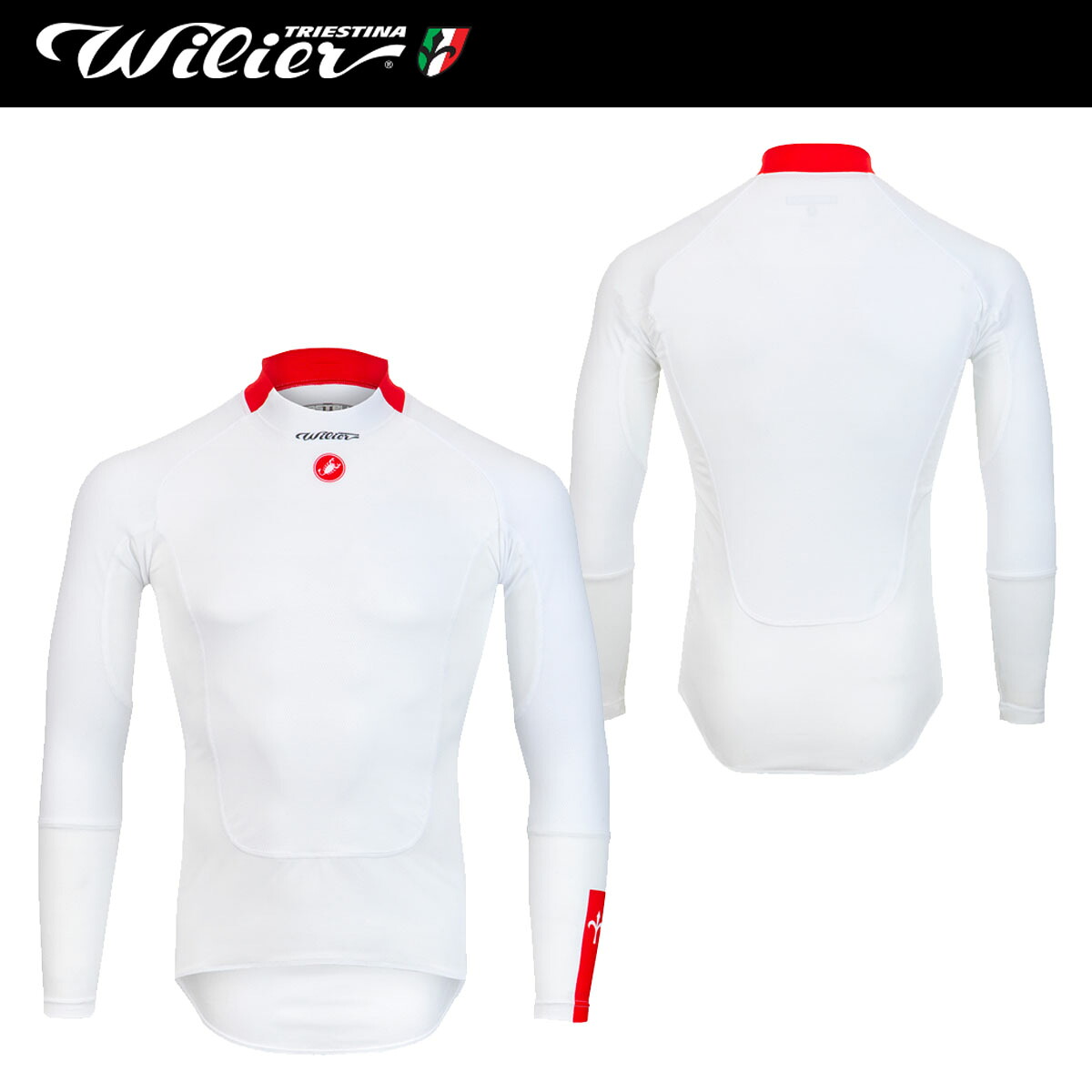 ＜最安値挑戦中!＞☆WILIER CASTELLI ウィリエール カステリ コラボ限定 ニュー プロセッコ WL269 長袖ベースレイヤー｜サイクリスタ 店