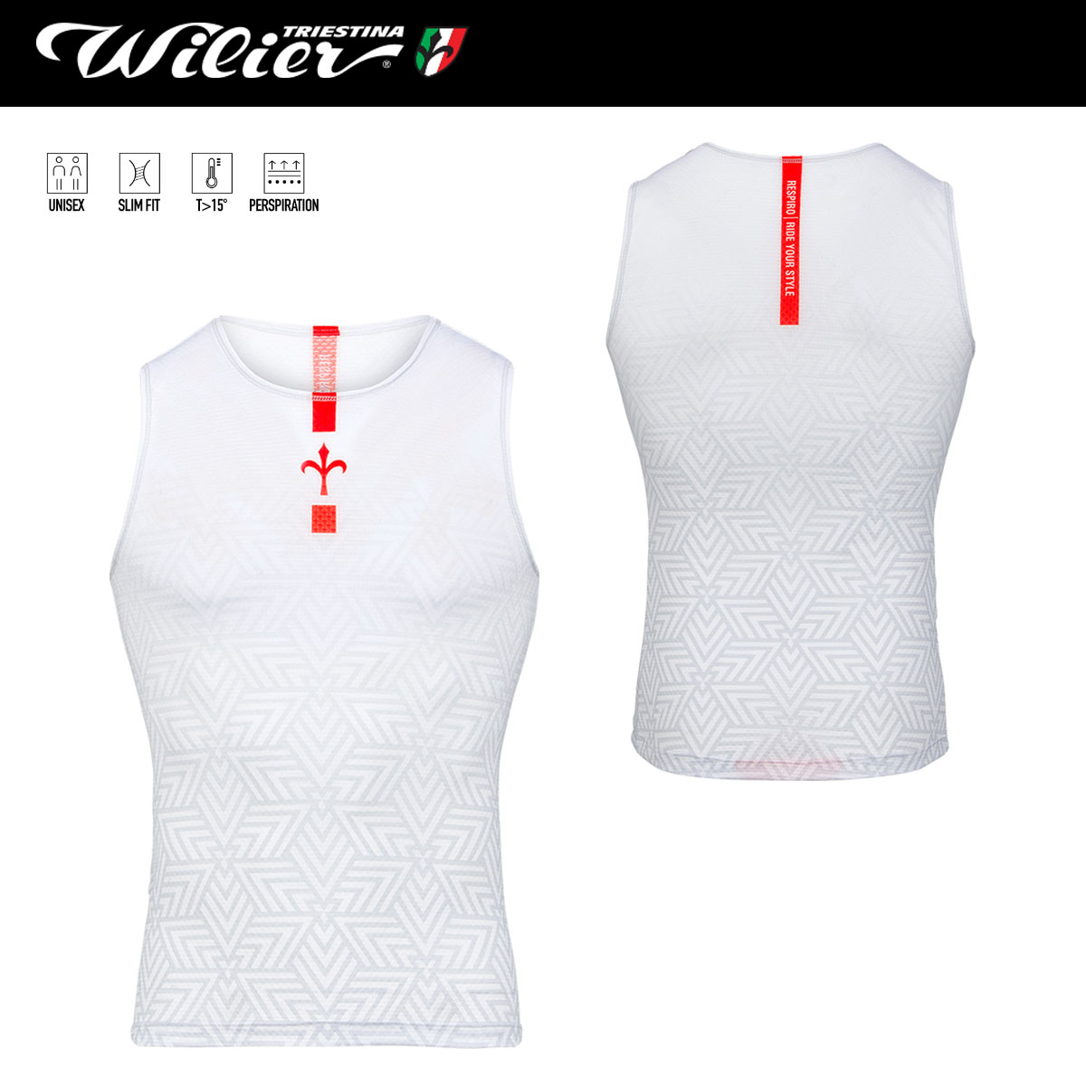 ＜最安値挑戦中＞☆WILIER RESPIRO ウィリエール WL354 レスピロ スリーブレス 袖なしベースレイヤー