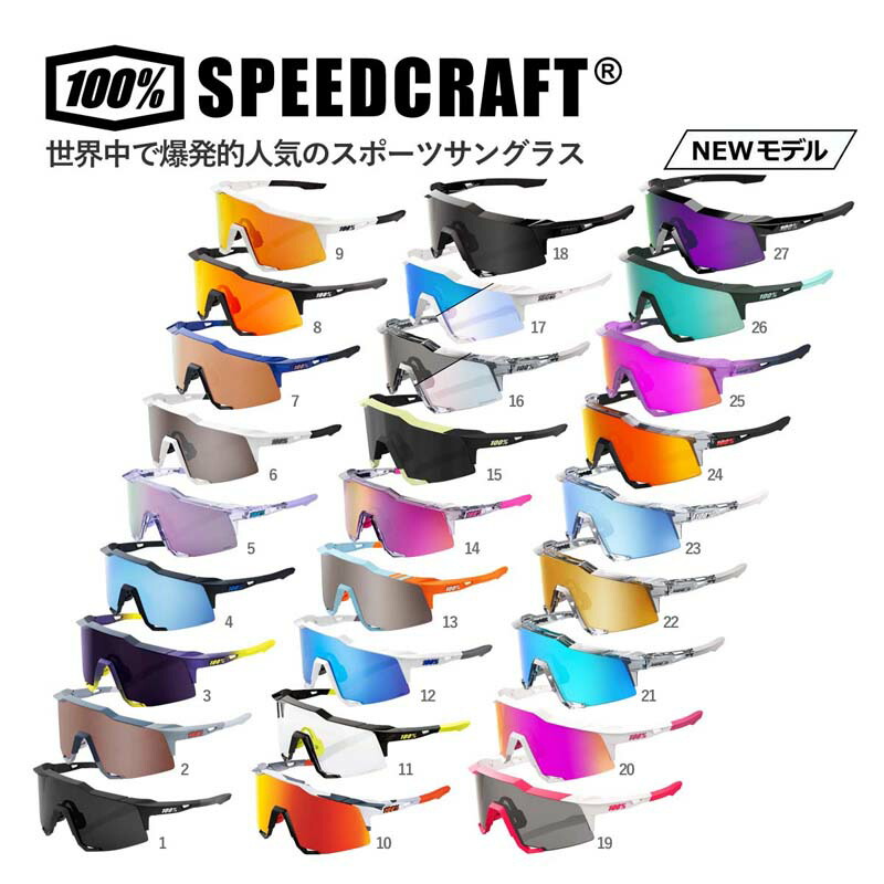 ＜最安値挑戦中＞【即納あり】100% SPEEDCRAFT 60007 ワンハンドレッド スピードクラフト スポーツ サングラス