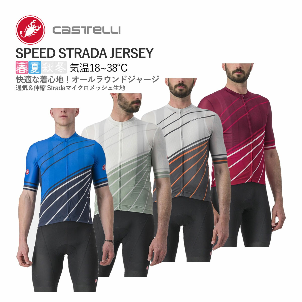 ＜最安値挑戦中＞☆CASTELLI 23014 SPEED STRADA JERSEY カステリ スピード ストラーダ 半袖ジャージ