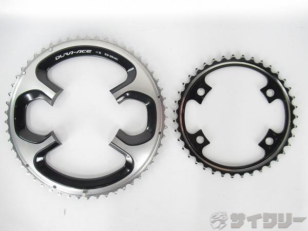 クランク チェーンリング シマノ チェーンリングセット　FC-9000　53-39T　11s - 中古