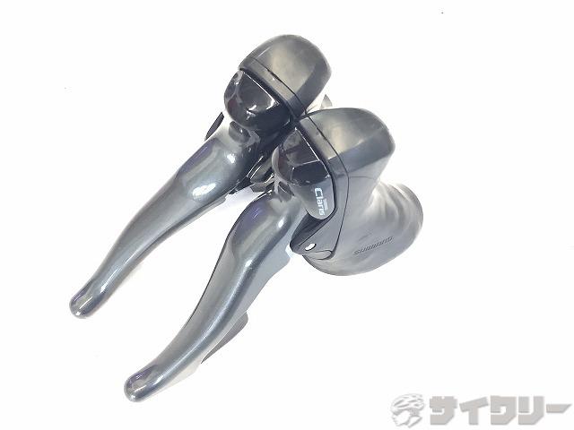 シフター デュアル取り締まる生き肝 シマノ STI生き肝 ST-R2000 Claris 2x8s 鉤括弧押しかぶせる裂け目 - 中古