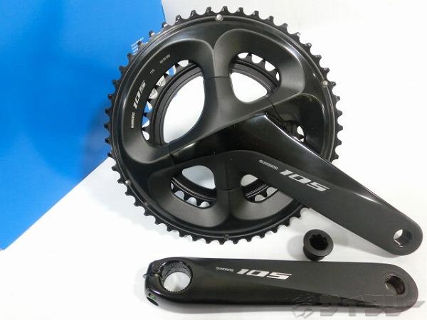 クランク クランク本体 シマノ クランク 105 FC-R7000 ブラック 172.5mm/50-34ｔ - 中古