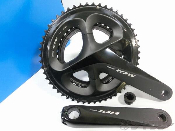 クランク クランク本体 シマノ クランク 105 FC-R7000 ブラック 172.5mm/52-36ｔ - 中古