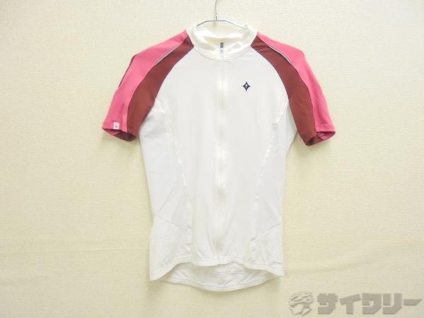 トップス 半袖tシャツ スペシャライズド 半袖フルジップジャージ レディースl 白 ローゼ 緋 中古 Hotjobsafrica Org