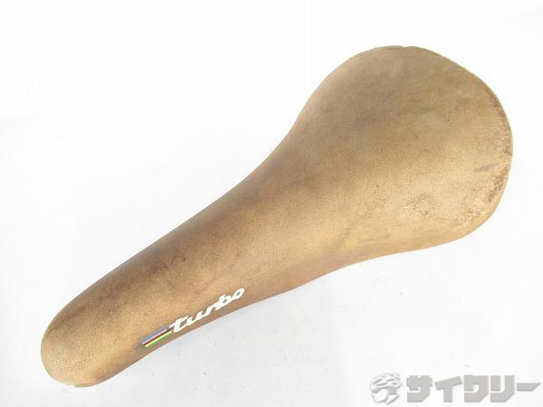 サドル セライタリア サドル　TURBO　ブラウン　スエード　スチールレール　※使用感強 - 中古