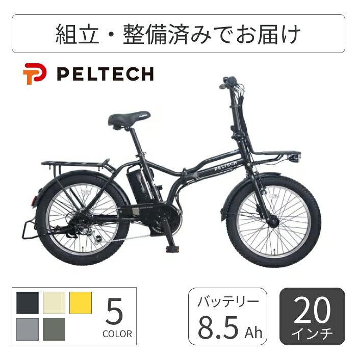 【百貨店SALE5倍】折りたたみ銀輪 電動助けること銀輪 PELTECH(ペルテック) TDN-246L 20in TDN-246L-MBK 【原則として3~5取り引き日でさし出し】