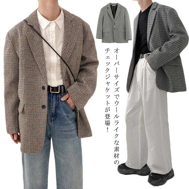 楽天市場】テーラードジャケット チェック メンズ 2B ジャケット