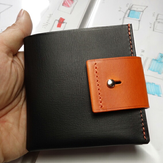 新製品！ ウォレットMallMaster 　黒／オレンジ （財布　札入れ　Wallet　Card）