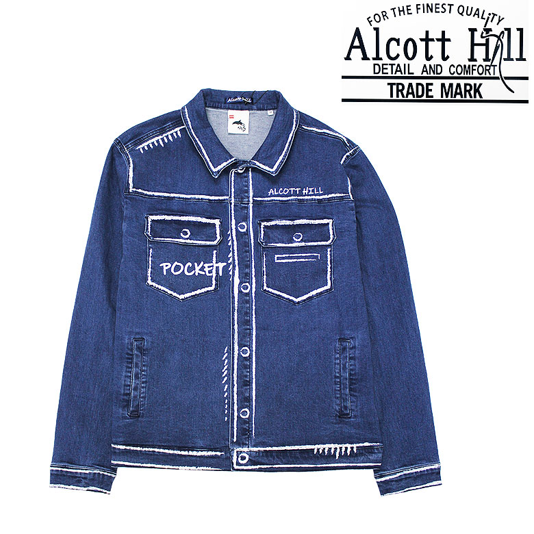 デニムジャケット BLACK SIGN BLACK SIGN Main Lodge / 14oz Denim Pleats Jacket / Dark Indigo