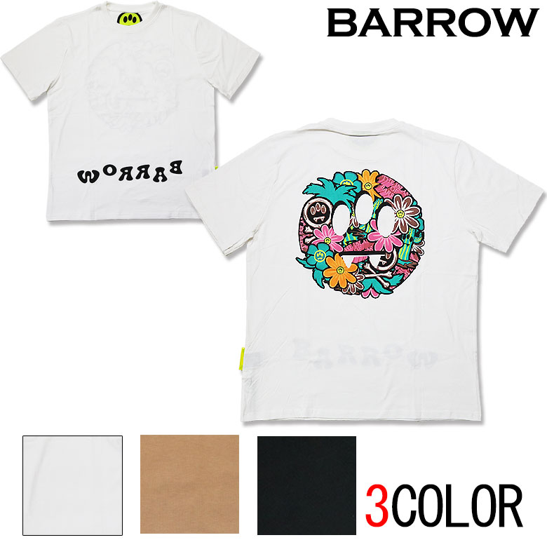 BARROW バロー Tシャツ 半袖 カットソー S/L T-SHRT UNISEX ビッグプリント メンズ カラフル アイコニック