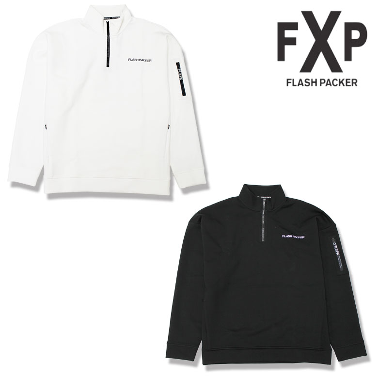 【FLASH PACKER】閃光電球パッカー ハーフジップスウェット XP-AIR HALFZIP ダンボール編み物 ハーフジップスウェット エア湖剪断応力 セットアップ可 メンズ