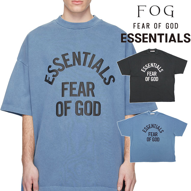 【FOG ESSENTIALS】エフオージー エッセンシャルズ Tシャツ 半袖 カットソー Campus 90s TEE 90年代風 カレッジデザイン ブルー 青 ブラック 黒 FEAR OF GOD ユースフル メンズ PACSUN｜DBLAND