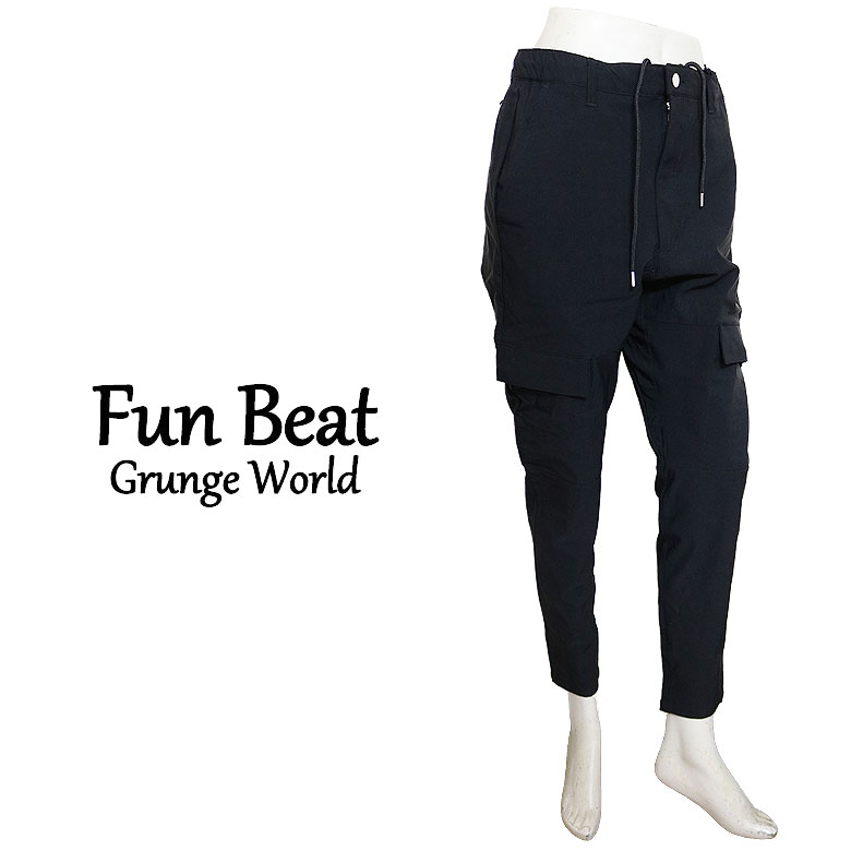 【Fun Beat】ファンビート ナイロンカーゴパンツ カーゴパンツ シンプル リラックス ウエストコード メンズ カジュアル