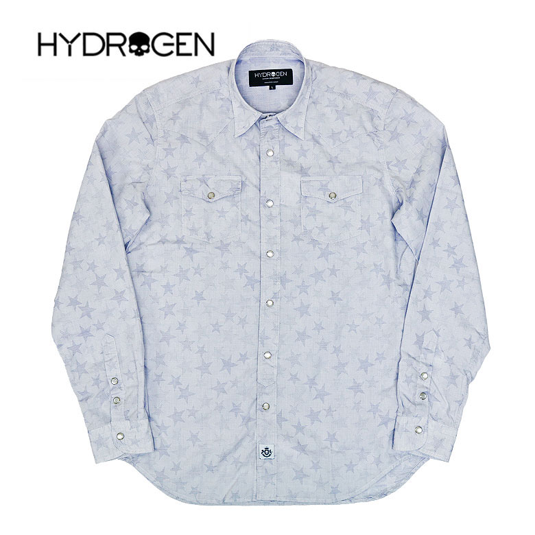 HYDROGEN ハイドロゲン　チェックシャツ　XXL ワンポイント 140712-31-a.jpg
