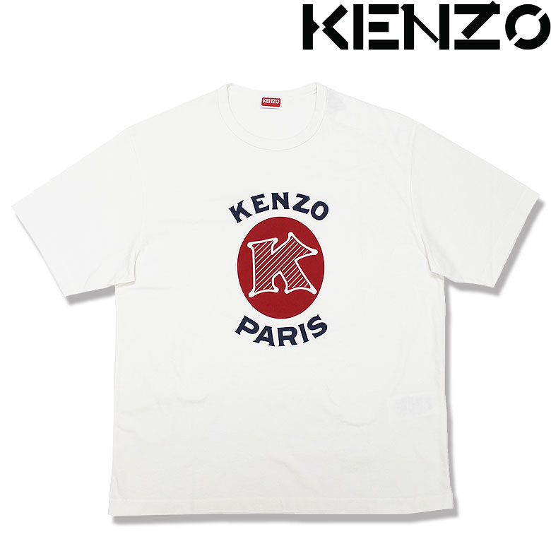 【KENZO】ケンゾー tシャツ 半袖 カットソー KENZO Paris Emblem プリント 軽量 シーズンロゴ 白 ホワイト エンブレム アートワーク ラグジュアリ カジュアル メンズ｜DBLAND 20,075円