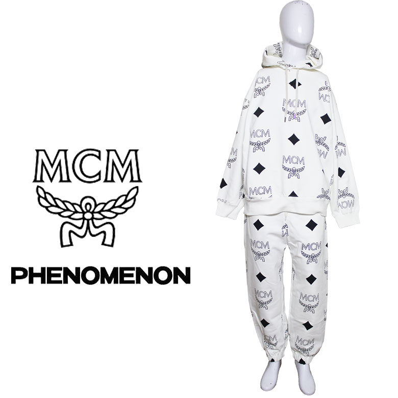 【MCM】エムシーエム フーディー フーディ スウェットパンツ スエット セットアップ ヴィセトス PHENOMENON コラボ モノグラム P+Mロゴ刺繍 メンズ