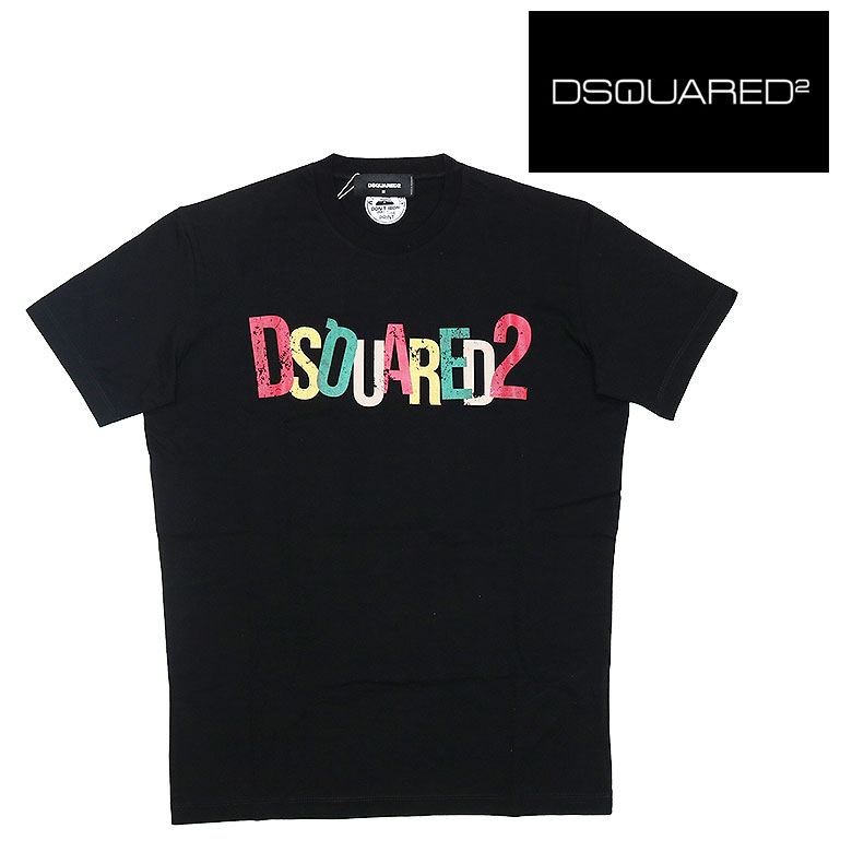 美品　DSQUARED2 Tシャツ ビッグプリント ICONロゴ　黒　S DSQUARED2 Icon プリント Tシャツ | ブラック | FARFETCH JP