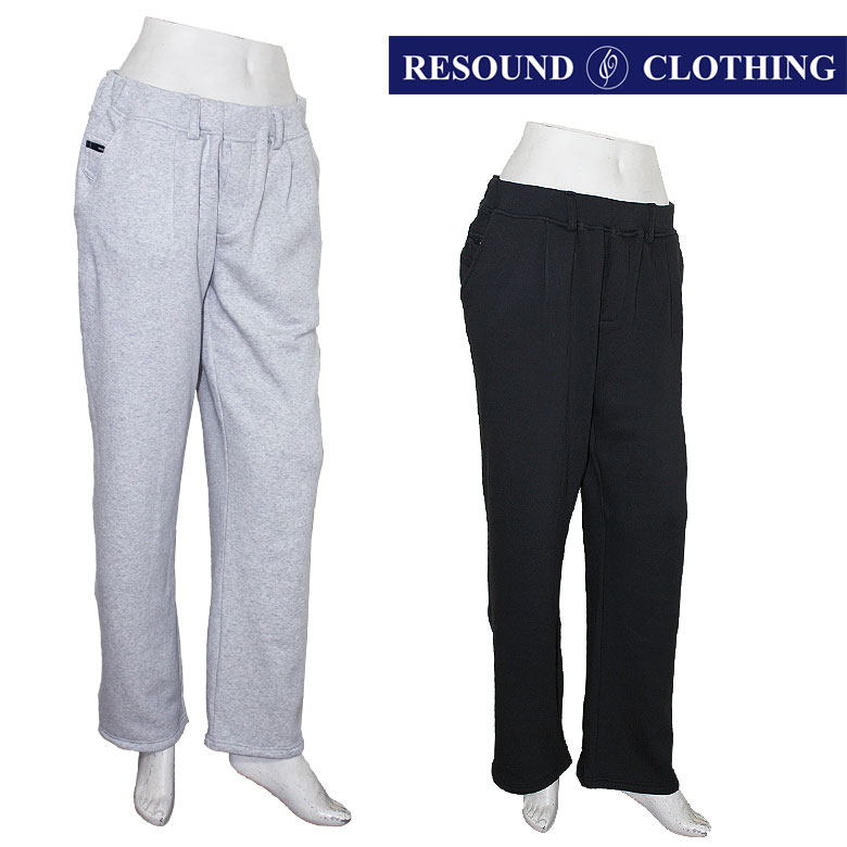 【RESOUND CLOTHING】リサウンドクロージング イージーパンツ 裏起毛ベロア ワンタック velours fleece WIDE TUCK PANTS セミワイドシルエット 朝倉 梅本 メンズ