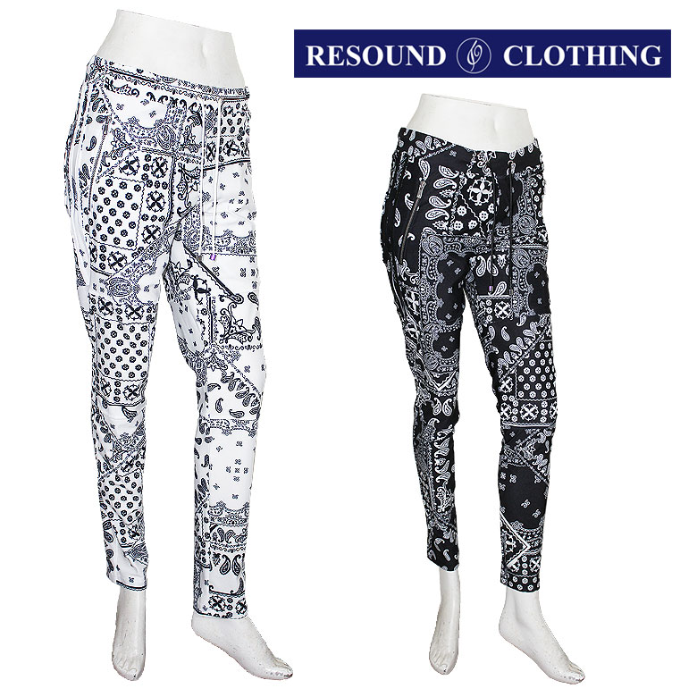 【RESOUND CLOTHING】リサウンドクロージング ラインパンツ ジョンソンライン Johnson LINE PT バンダナ柄 360°ストレッチ 定番 朝倉 梅本 スポーティー メンズ