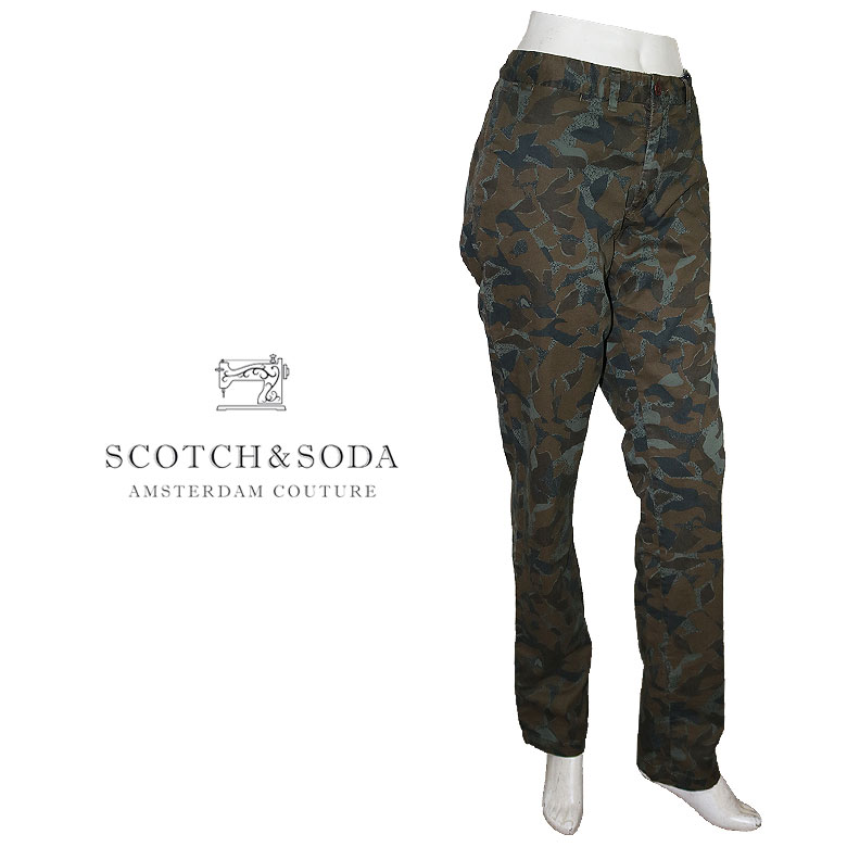 SCOTCH\u0026SODA スコッチアンドソーダ テーパードパンツ 総柄 ボトムス か細い相応う かっこ良い メンズ 心地好い