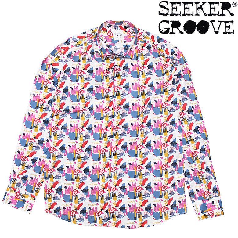 【SEEKER GROOVE】シーカーグルーブ 長袖シャツ LS SHIRT 柄シャツ グラフィックプリント 大人 トレンド クラシック おしゃれ 30代 40代 50代 男性 メンズ カジュアル｜DBLAND 14,850円