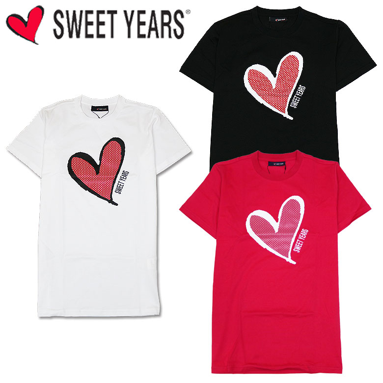 【SWEET YEARS】スウィートイヤーズ Tシャツ 半袖 カットソー ハートプリント イタリアンカジュアル メンズ