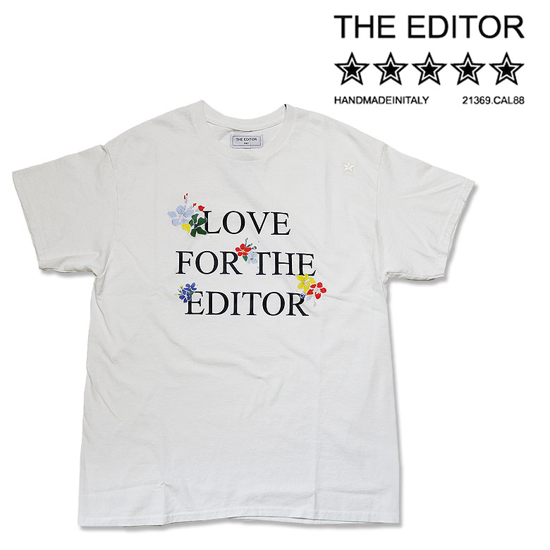 【THE EDITOR】ジ エディター 半袖 Tシャツ カットソー 星 スター 刺繍 STLLA シンプル メンズ カジュアル｜DBLAND