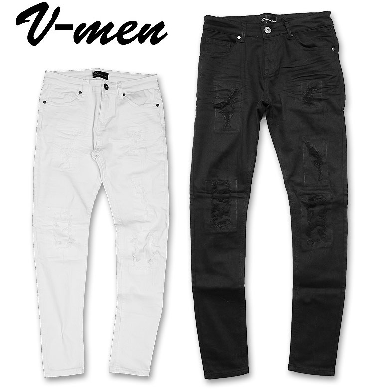 【V-men】ブイメン 衝突産業伸ばすことジーンズ デニム 不都合 取り繕い産業 かっこ良い 伸ばすこと