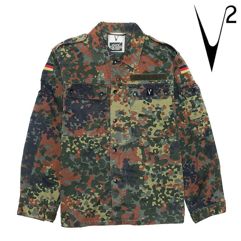 【v2brand】ブイツー サハラジャケット シャツジャケット ライトアウター ヴィンテージ SAHARIANA FUCK WARS カモフラ柄 カジュアル メンズ 24,992円