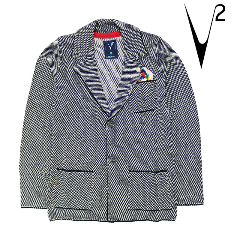 【v2brand】ブイツー ジャケット テーラード GIACCA OPE BICOLORE ハンカチーフ 軽量 メンズ ライトアウター｜DBLAND
