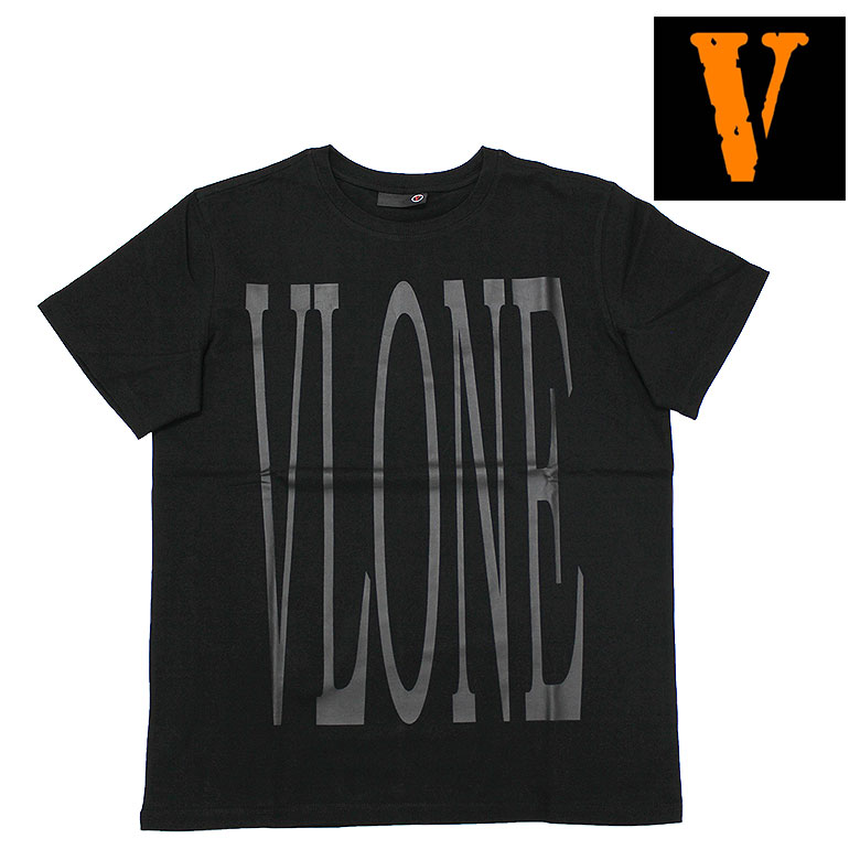 【VLONE】ヴィーロン ティーシャツ 半袖 カットソー トップス CLASSIC LOGO TEE 刷り上げる ビッグロゴタイプ 古典派音楽 黒 黒いこと メンズ 御居処跳ねる 表どおり系 ヴィーローン