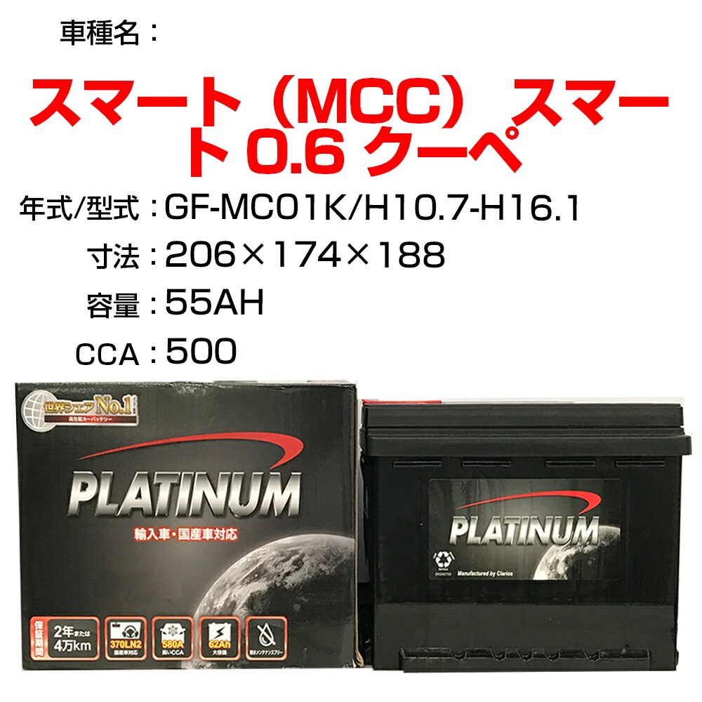 ≪スマート MCC スマート 0.6 クーペ≫ GF-MC01K H10.7-H16.1 適合参考 デルコア Dellkor D-55566 PL  カーバッテリー カーメンテナンス 整備 自動車用品 カー用品 SALE開催中