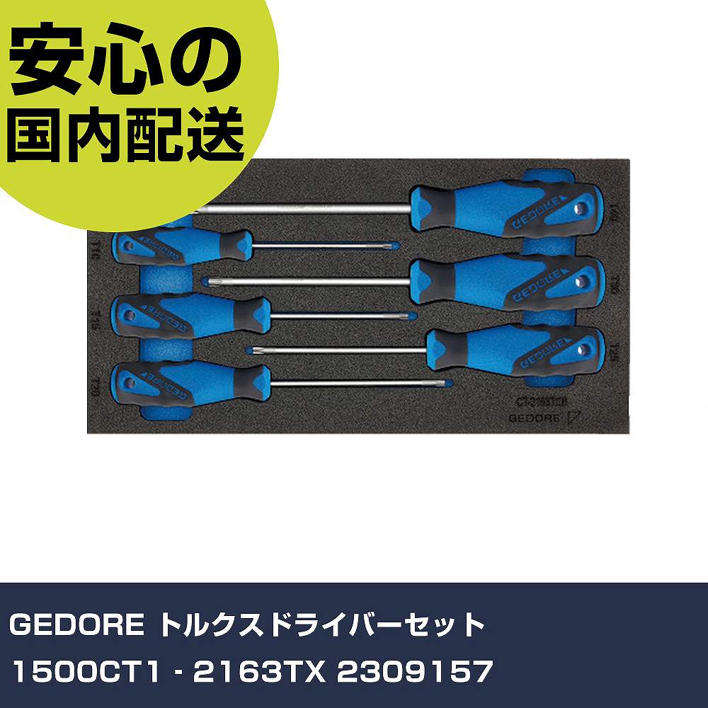 GEDORE トルクスドライバーセット 1500CT1‐2163TX 2309157 手作業工具 工具セット キャビネットタイプ 業務用 プロ仕様 作業現場 法人向け 工場