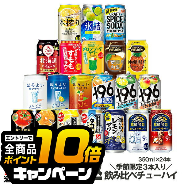楽天市場】サントリー －196℃ ストロング 5種 飲み比べ